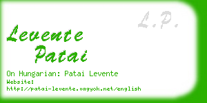 levente patai business card
